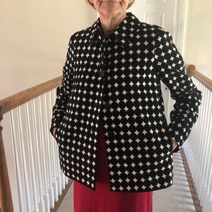 Talbots Black and White Coat
